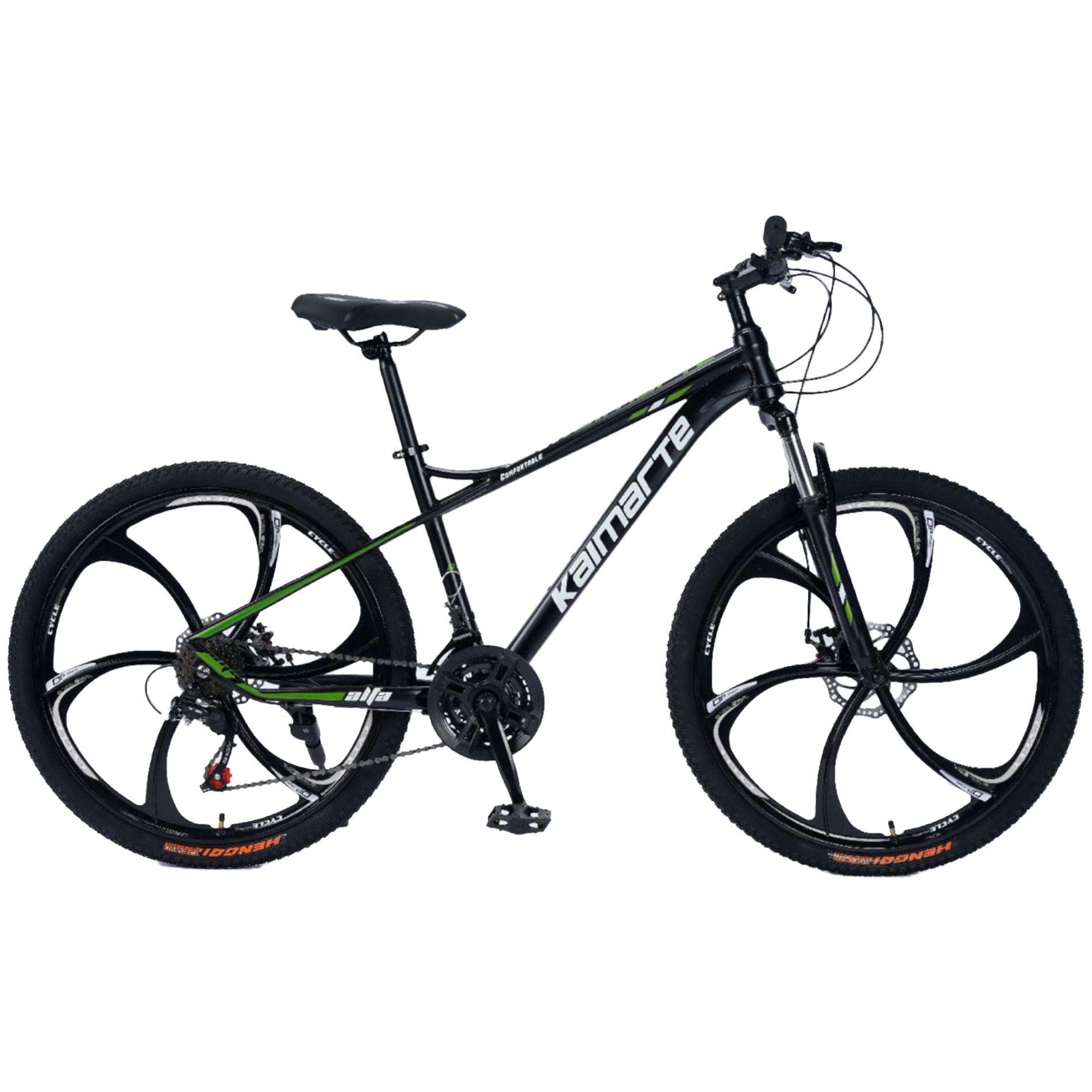 Bicicleta Aro 26 Alumínio Bike 21 Vel Marchas Freio a Disco Quadro Aço Carbono Cor Preto WCT FITNESS