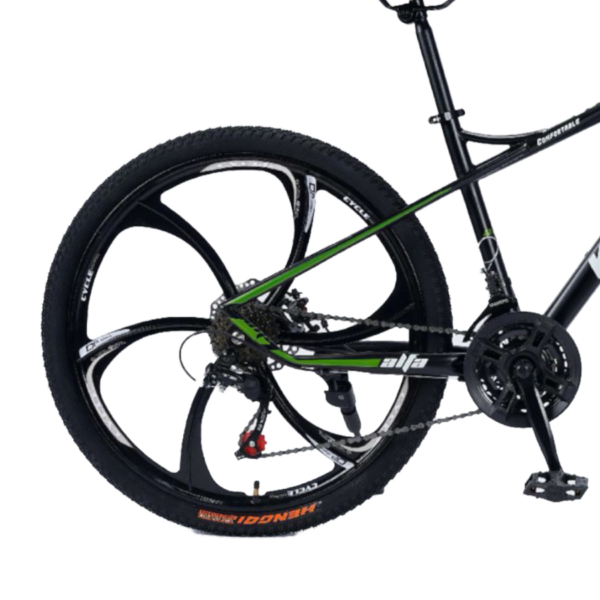 Bicicleta Aro 26 Alumínio Bike 21 Vel Marchas Freio a Disco Quadro Aço Carbono Cor Preto WCT FITNESS - Imagem 3