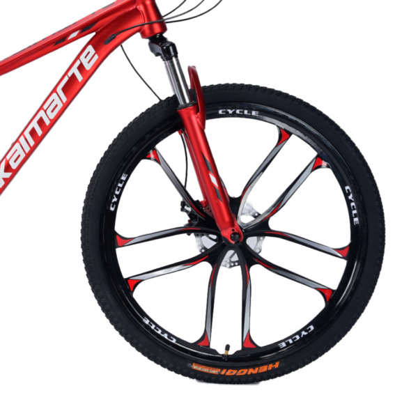 Bicicleta Aro 26 Alumínio Bike 21 Vel Marchas Freio a Disco Quadro Aço Carbono Cor Vermelho WCT FITNESS - Imagem 2