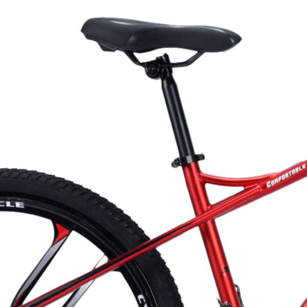 Bicicleta Aro 26 Alumínio Bike 21 Vel Marchas Freio a Disco Quadro Aço Carbono Cor Vermelho WCT FITNESS - Imagem 5