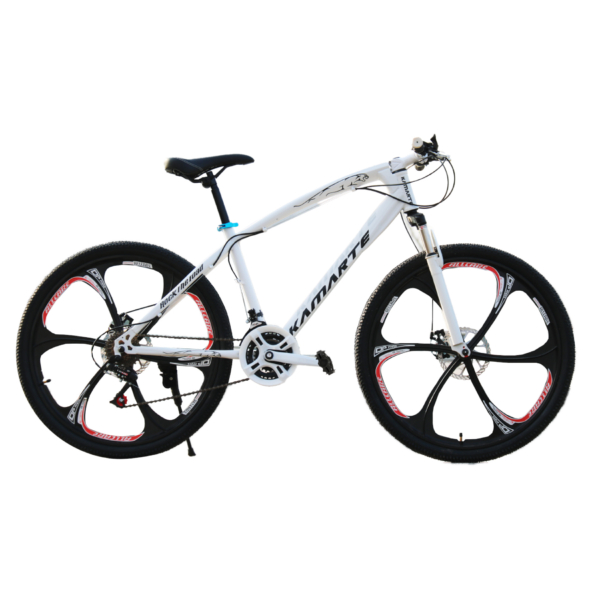 Bicicleta Aro 26 Leopard Branco Bike Roda Liga Magnésio Aço Carbono 21V WCT FITNESS