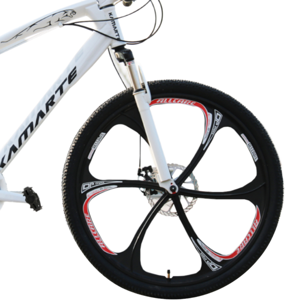 Bicicleta Aro 26 Leopard Branco Bike Roda Liga Magnésio Aço Carbono 21V WCT FITNESS - Imagem 2
