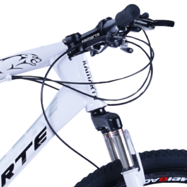 Bicicleta Aro 26 Leopard 21V Aço Carbono Freios a Disco Bike Roda Liga Magnésio WCT Fitness - Imagem 6