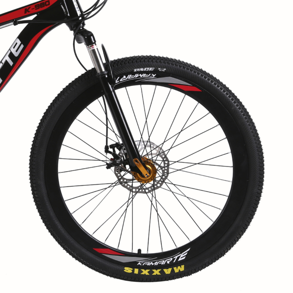 Bicicleta Aro 26 Bike 21V Aço Carbono Freio a Disco Summit Preto Vermelho WCT FITNESS - Imagem 7