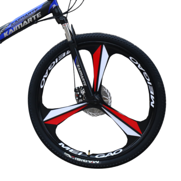 Bicicleta Aro 26 Freio Disco Bike Dobrável EasyFold 21 Marchas Roda Magnésio Preto Azul Vermelho WCT Fitness - Imagem 2
