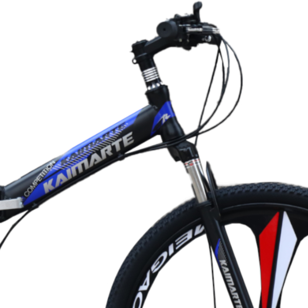 Bicicleta Aro 26 Freio Disco Bike Dobrável EasyFold 21 Marchas Roda Magnésio Preto Azul Vermelho WCT Fitness - Imagem 5